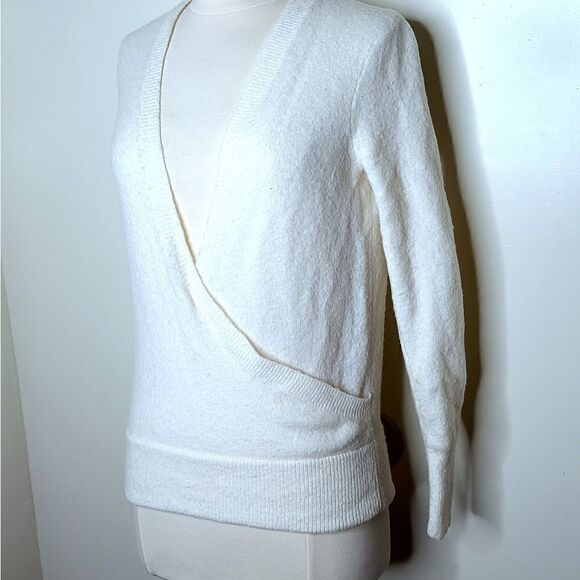 Madewell | Ivory Wrap Front Sweater - Picture 2 of 4